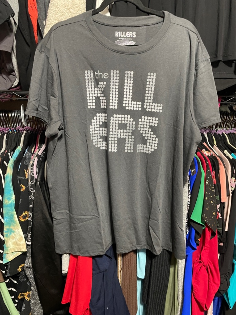 #119 size 1 The Killers Graphic Band Tee NWT - Charcoal Gray